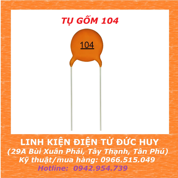 Tụ gốm 104 (gói 10 con)