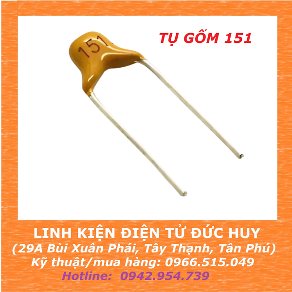 Tụ gốm 151 (tụ tantal 151)