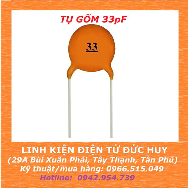 Tụ gốm 33pF (GÓI 10 CON)