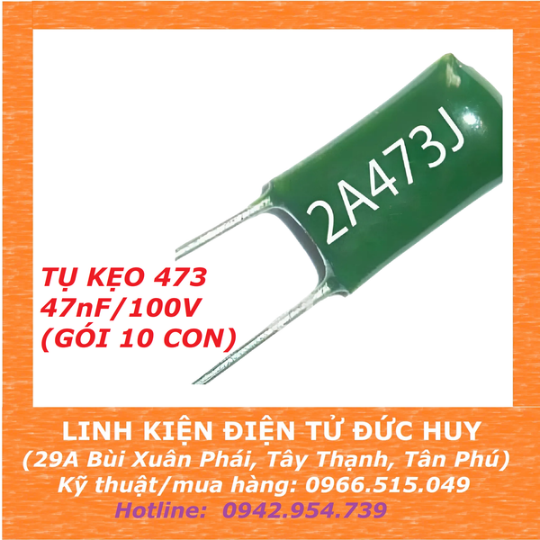 Tụ kẹo 473 47nF 100V (1 gói 10 con)