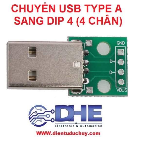 MẠCH CHUYỂN USB TYPE A DIP 4 (4 CHÂN)