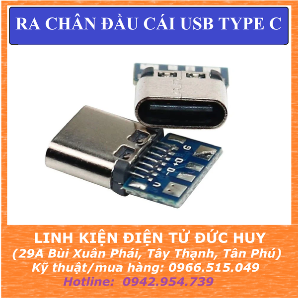 MẠCH RA CHÂN ĐẦU CÁI USB TYPE C