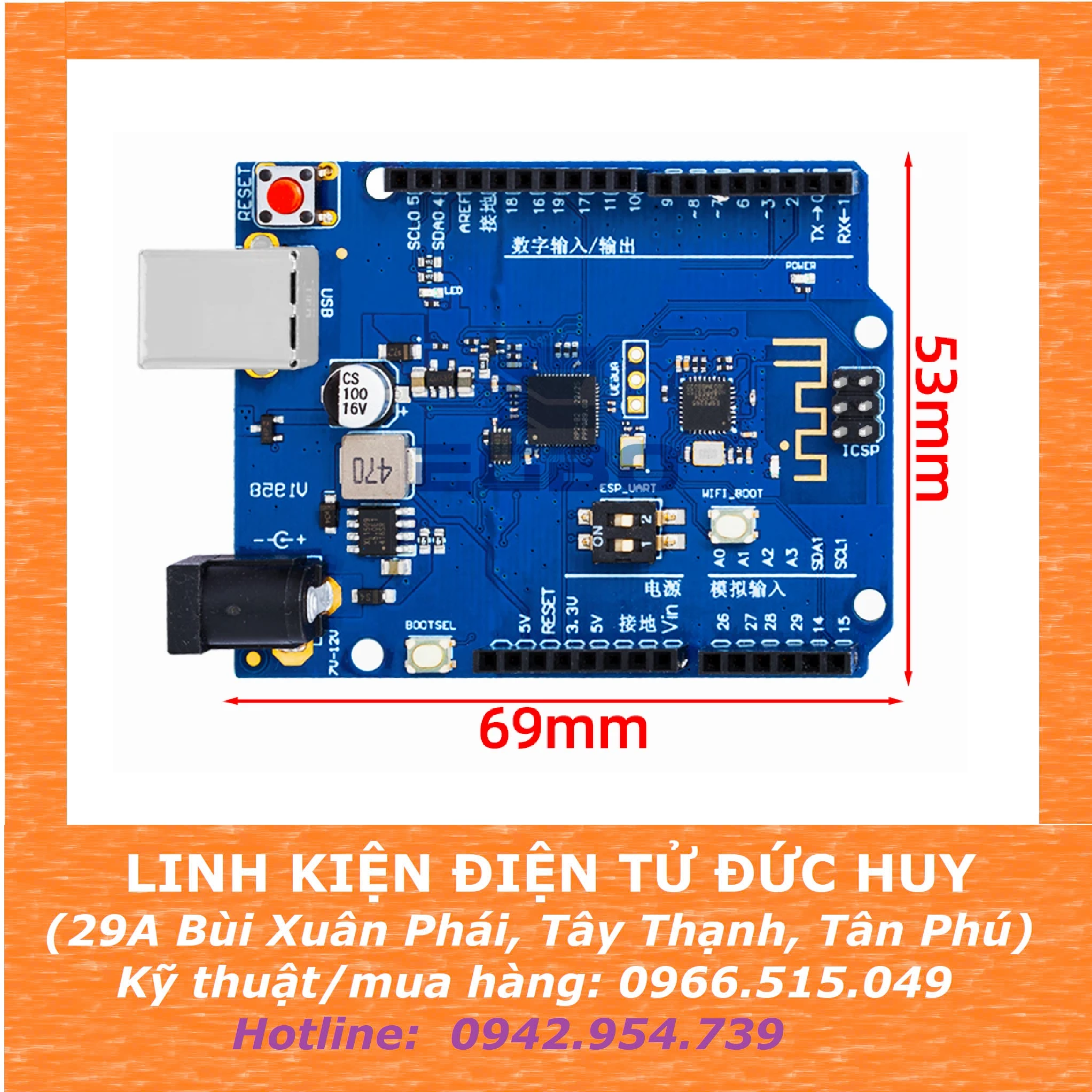 RP2040 Picoduino UNO Development Raspberry Pi PICO W RP2040 WIFI – LINH ...