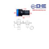 Đèn báo AD16-22DS 12V/24V/220V/380V (Đỏ, Xanh lá, Trắng, Vàng, Xanh dương) - Φ 22mm