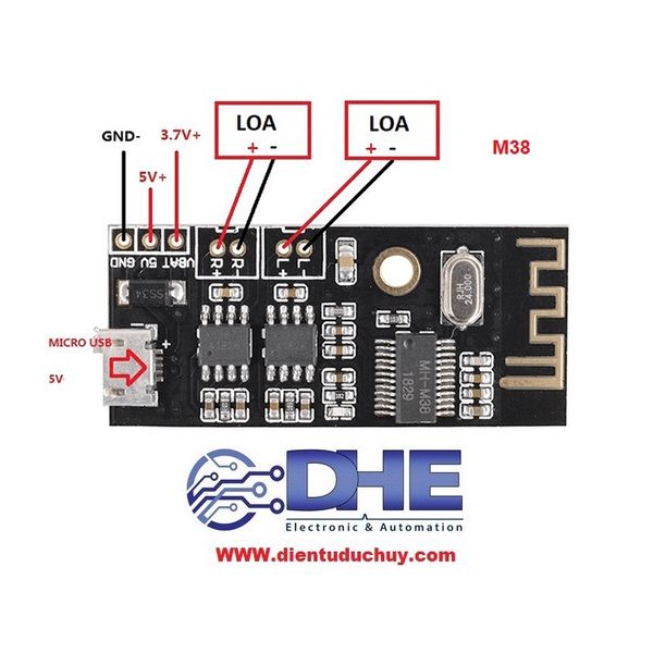 MH-M18/M28/M38 MODULE TRUYỀN DỮ LIỆU ÂM THANH QUA BLUETOOTH 4.2