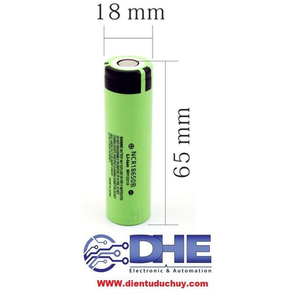 1 PIN SẠC LITHIUM 18650 PANASONIC NHẬP KHẨU CHẤT LƯỢNG CAO - 100% DUNG LƯỢNG 3400MAH - 3.7V