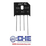 DIODE CẦU CHỈNH LƯU 10A - KBU1010 - 10A, ĐIỆN ÁP TỐI ĐA 1000V, DIP 4 (4 CHÂN THẲNG HÀNG)