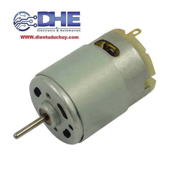 ĐỘN CƠ DC CÓ CHỔI THAN RS380, ĐIỆN ÁP 12V, 12000RPM, TRỤC 2,3MM