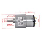 JGB37-520 ĐỘNG CƠ GIẢM TỐC-12VDC, TỐC ĐỘ LỰA CHỌN 107RPM hoặc 200RPM