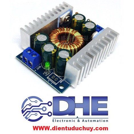 MẠCH HẠ ÁP DC DC 200W - 12A, ĐIỆN ÁP VÀO RỘNG 5 - 40V, ĐIỆN ÁP RA ĐIỀU CHỈNH ĐƯỢC 1.2 - 36V