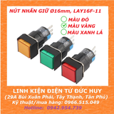 NÚT NHẤN GIỮ 16MM, LAY16F-11, MÀU VÀNG