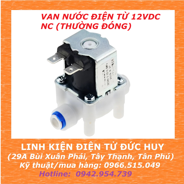 VAN NƯỚC ĐIỆN TỪ 12VDC - NC (THƯỜNG ĐÓNG)
