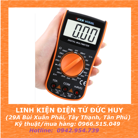 VOM ĐỒNG HỒ ĐO VẠN NĂNG KỸ THUẬT SỐ VICTOR VC830L