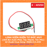 Màn hình volt kế 3 ~40VDC, 2 dây (Led 0.36'')