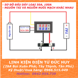 Đồng hồ tích hợp đo volt ampe dòng áp 0~100VDC, 10A 50A 100A có điện trở Shunt