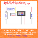 Đồng hồ tích hợp đo volt ampe dòng áp 0~100VDC, 10A 50A 100A có điện trở Shunt