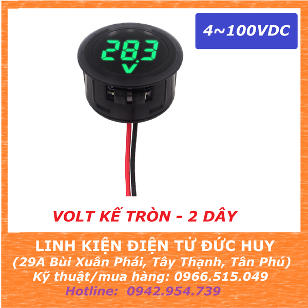 VOLT KẾ TRÒN ĐIỆN ÁP 4-100VDC