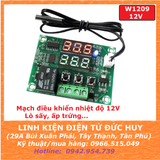 XH W1219 CÀI ĐẶT VÀ KIỂM SOÁT NHIỆT ĐỘ 12VDC (2 đèn led)