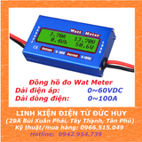 Đồng hồ đo công suất, dung lượng, Volt, Ampe, Wat, 0~60V, 0~100A