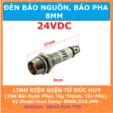 ĐÈN BÁO NGUỒN, ĐÈN BÁO PHA XD8 8MM 24VDC