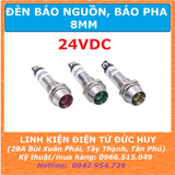 ĐÈN BÁO NGUỒN, ĐÈN BÁO PHA XD8 8MM 24VDC