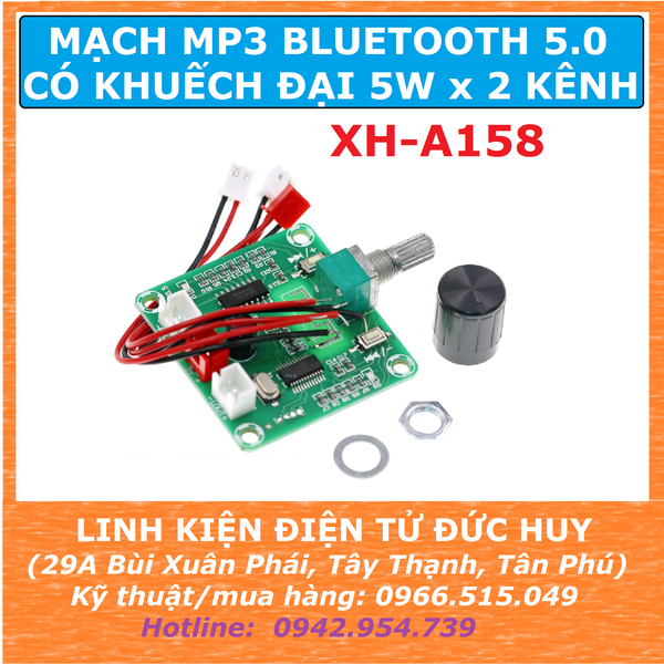 MẠCH KHUẾCH ĐẠI ÂM THANH BLUETOOTH XH A158 PAM8403 5V 5W x 2