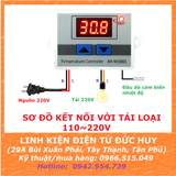 XH W3001 mạch kiểm soát nhiệt độ lò sấy, ấp trứng (12V, 24V, 110~220V)