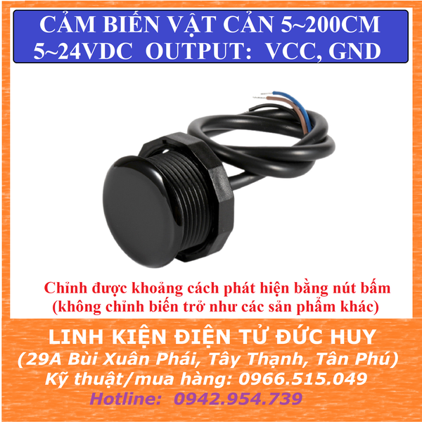XKC KD200 V CẢM BIẾN VẬT CẢN HỒNG NGOẠI, CHỈNH KHOẢNG CÁCH TỰ ĐỘNG 5~200CM, 5-24VDC