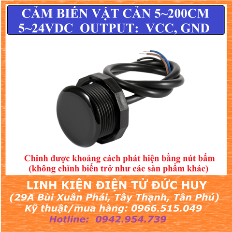 XKC KD200 V CẢM BIẾN VẬT CẢN HỒNG NGOẠI, CHỈNH KHOẢNG CÁCH TỰ ĐỘNG 5~200CM, 5-24VDC