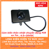 CẢM BIẾN THÂN NHIỆT CHUYỂN ĐỘNG PIR XKC 003K4 NPN  XA 7M, 4.5~20VDC