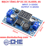 MẠCH TĂNG ÁP DC DC XL6009 4A, CÓ LED HIỂN THỊ