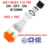 CÔNG TẮC XOAY NÚT CHUYỂN 2 VỊ TRÍ 22MM LAY37 (1NO + 1NC)