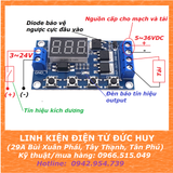 XY J04 mạch timer/tạo trễ/ đóng ngắt theo chu kỳ  (0.1s - 999 phút) - Ngõ ra MOSFET