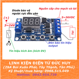 XY J04 mạch timer/tạo trễ/ đóng ngắt theo chu kỳ  (0.1s - 999 phút) - Ngõ ra MOSFET