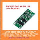 MẠCH 2S SẠC, XẢ PIN 20A, CÓ CÂN BẰNG DÒNG ĐIỆN