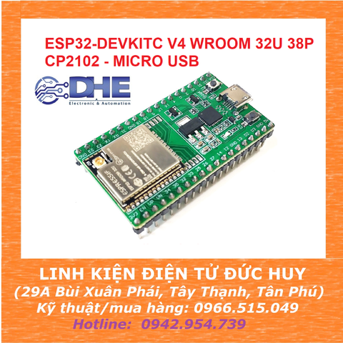 ESP32 DEVKITC WROOM 32U 38P CP2102 MICRO USB