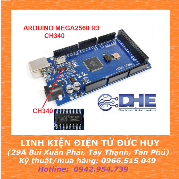 ARDUINO MEGA2560 R3 USB CH340