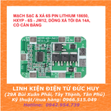 MẠCH SẠC & XẢ 6S PIN LITHIUM 18650, HXYP - 6S - JW12,  22V 24V DÒNG XẢ TỐI ĐA 14A, CÓ CÂN BẰNG DÒNG ĐIỆN