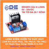 MẠCH CÔNG SUẤT DRIVER ĐIỀU KHIỂN ĐỘNG CƠ DC MẠCH CẦU H L298N - MÀU ĐỎ
