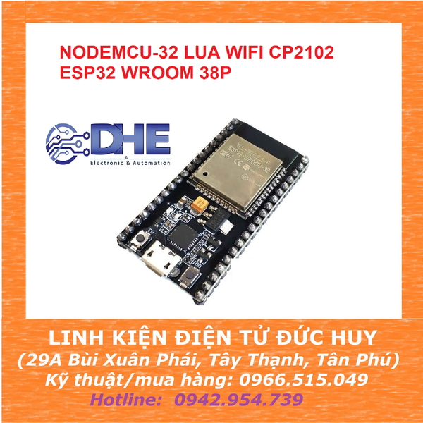 NodeMCU-32 Lua WiFi CP2102, ESP32 WROOM 38P MICRO USB