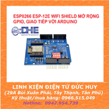 ESP8266 ESP-12E Wifi shield mở rộng GPIO, giao tiếp với Arduino
