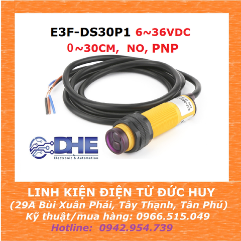 E3F DS30P1 CẢM BIẾN VẬT CẢN HỒNG NGOẠI E3F-DS30P1, 6-36VDC, PNP, NO