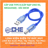 CÁP USB TYPE B 30CM (CÁP NẠP UNO R3, MEGA2560)
