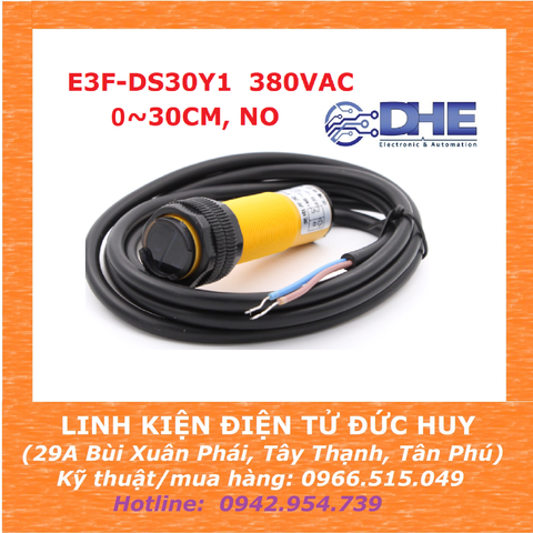 CẢM BIẾN VẬT CẢN HỒNG NGOẠI, E3F-DS30Y1, 380VAC, NO, CHỐNG NHIỄU TỐT