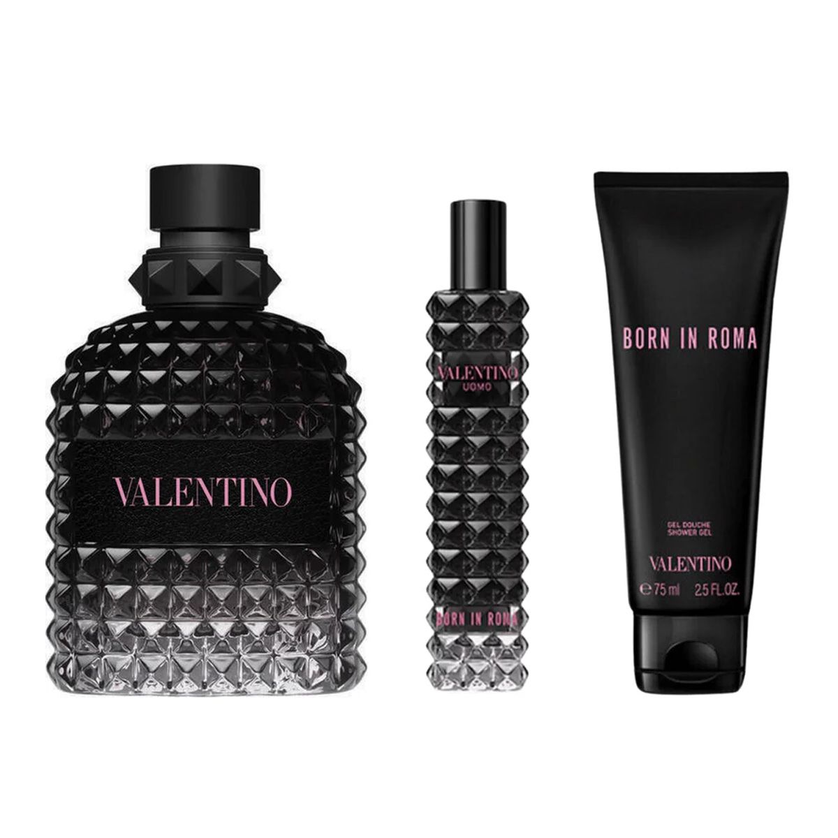  Gift Set Valentino Uomo Born in Roma 3pcs (EDT 100ml & EDT 15ml & Shower gel 75ml) 