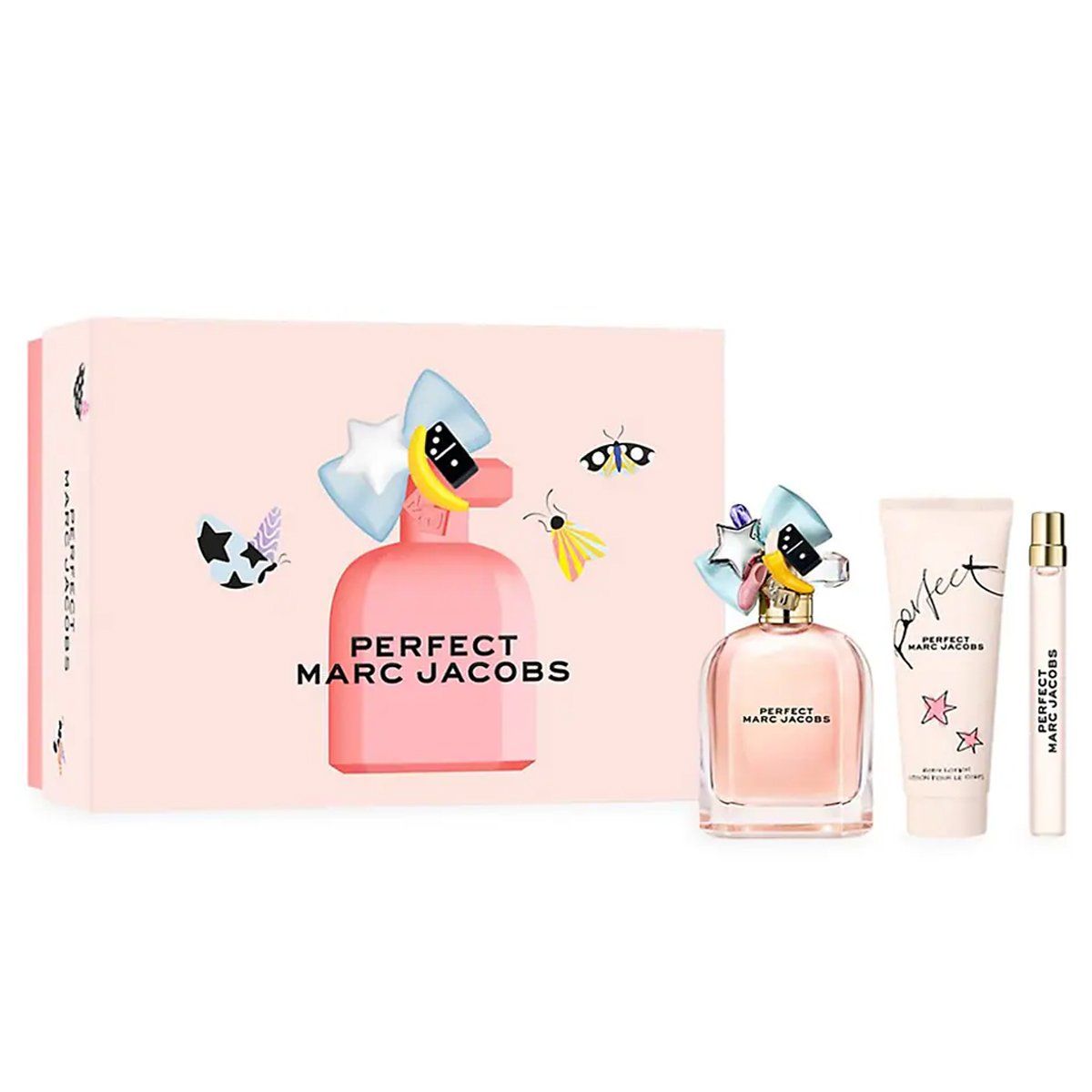  Gift Set Marc Jacobs Perfect 3pcs (EDP 100ml & EDP 10ml & Body Lotion 75ml) 