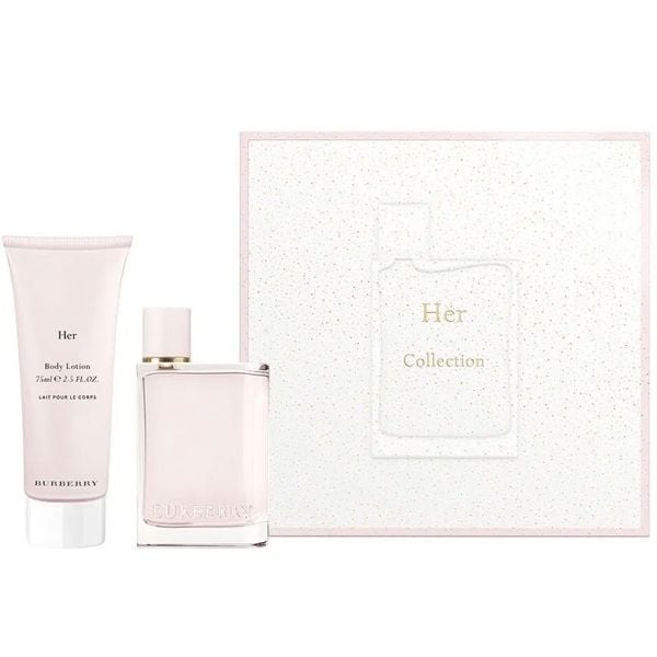 Gift Set Burberry Her 2pcs ( EDP 50ml & Body Lotion Dưỡng da 75ml )