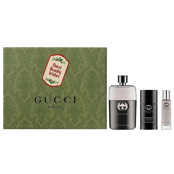 Gift Set Gucci Guilty Pour Homme Eau de Parfum 3pcs | namperfume