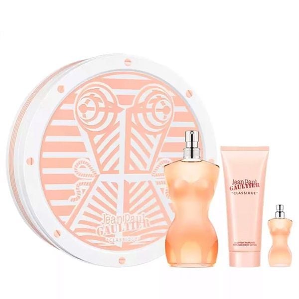  Gift Set Jean Paul Gaultier Classique 3pcs ( EDT 100ml & EDT 6ml & Body Lotion 75ml ) 