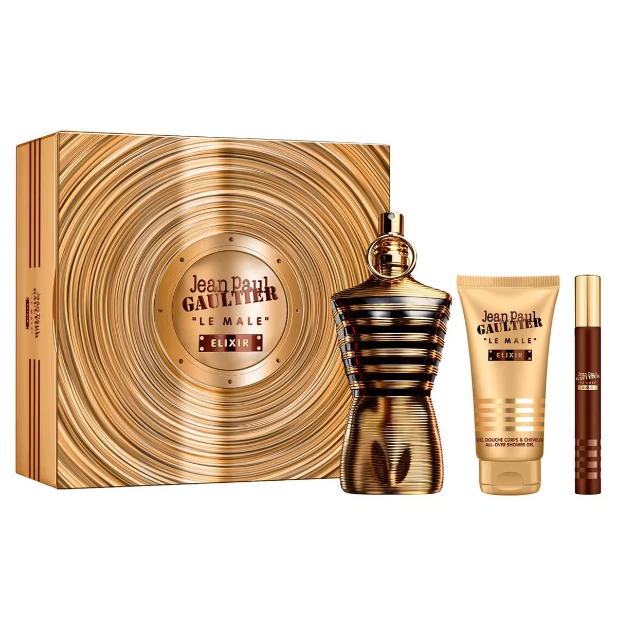  Gift Set Jean Paul Gaultier Le Male Elixir 3pcs (Parfum 125ml & Shower gel 75ml & Parfum 10ml) 